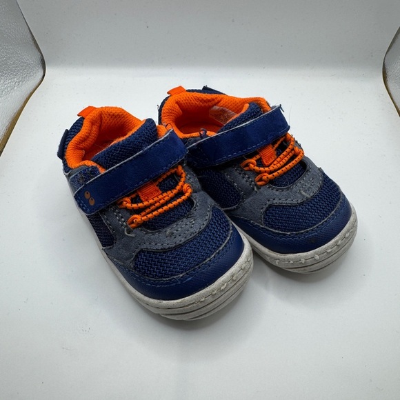 Surprise by Stride Rite Toddler 5 Boys Blue and Orange Sneakers w Velcro Closure - Picture 1 of 7